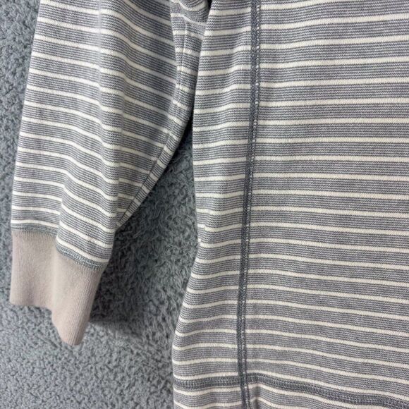 Eddie Bauer Shirt Mens XL Gray Stripe Henley Thermal Outdoor Hiking Camping Hunt - Picture 5 of 12